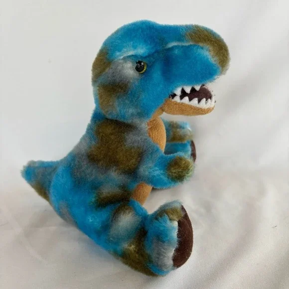 Aurora Blue Camo T-Rex Dinosaur Plush 7in Stuffed Animal - Picture 2 of 6